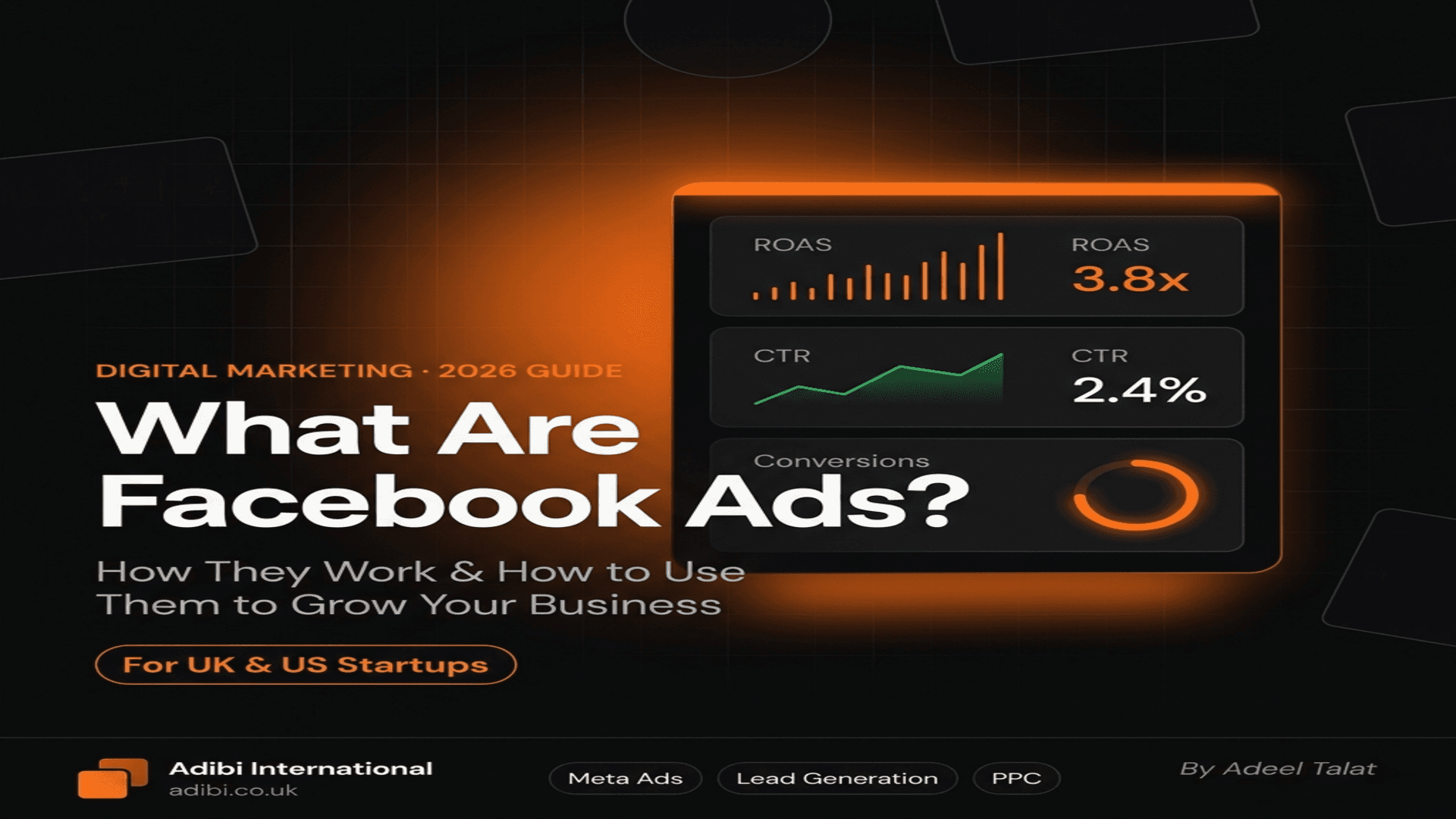 •	Meta Ads Manager dashboard showing campaign structure
